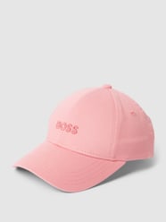 Czapka z daszkiem i naszywką z logo model ‘Ari’ od BOSS Różowy - 1