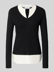 Shirt met lange mouwen van viscosemix in tricotlook van COMMA - 15