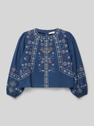 Bluse mit Stitchings Modell 'RANIA' von MANGO - 9