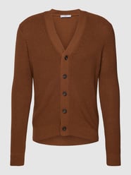 Cardigan mit V-Ausschnitt von Mango Braun - 8