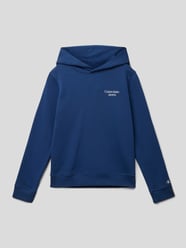 Hoodie met labeldetails van Calvin Klein Jeans Blauw - 24