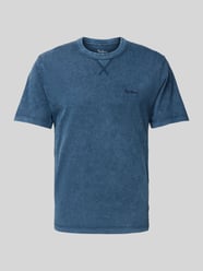 T-Shirt mit Label-Stitching Modell 'Silverton' von Pepe Jeans Blau - 45