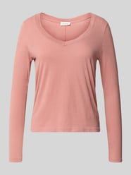 Longsleeve mit V-Ausschnitt Modell 'Gamipy' von American Vintage Pink - 10