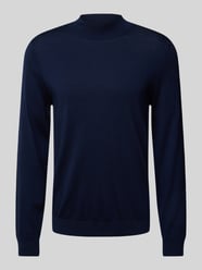 Strickpullover mit Stehkragen Modell 'TRAY' von SELECTED HOMME Blau - 34