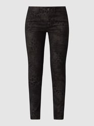 Skinny Fit Stoffhose mit Leopardenmuster von Christian Berg Woman - 47