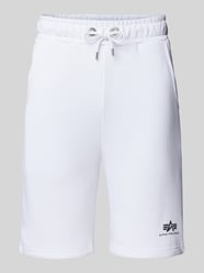 Regular Fit Sweatshorts mit Label-Print von Alpha Industries Weiß - 38