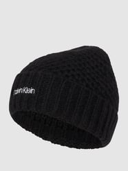 Czapka z wyhaftowanym logo  od CK Calvin Klein Czarny - 15