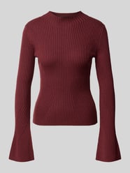 Pullover aus Schurwolle mit ausgestelltem Ärmel von BOSS Orange Bordeaux - 12