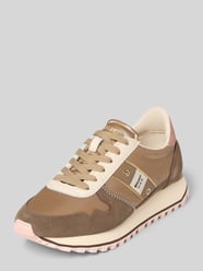 Sneakersy z miksu skóry z naszywką z logo model 'Millen' od Blauer USA - 5