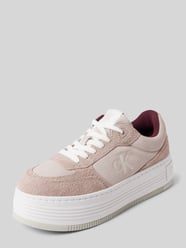 Sneaker aus Wildleder mit Schnürverschluss Modell 'BOLD' von Calvin Klein Jeans Rosa - 40