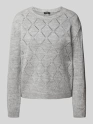 Strickpullover mit Lochmuster von More & More Grau - 5