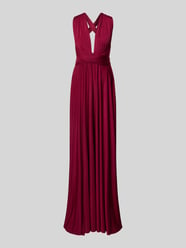 Abendkleid mit V-Ausschnitt von Rose Avenue Bordeaux - 5