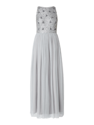 Abendkleid aus Tüll mit Pailletten-Applikationen von LACE & BEADS - 22