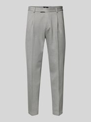 Tapered fit pantalon met persplooien, model 'SALTO' van Cinque Grijs / zwart - 28