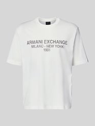 T-Shirt mit Label-Print und Rundhalsausschnitt von Armani Exchange - 12
