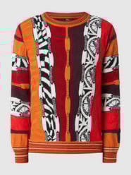 Pullover mit Allover-Muster von CARLO COLUCCI Orange - 14
