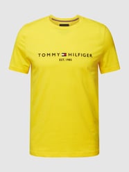 T-Shirt mit Label-Stitching von Tommy Hilfiger Gelb - 31