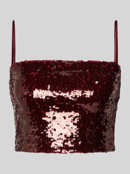 Slim Fit Crop Top mit Pailletten von Jake*s Cocktail - 1