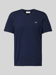 T-Shirt mit Label-Badge von Lacoste Blau - 27