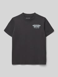 T-shirt z okrągłym dekoltem i nadrukami z logo labelu od Abercrombie&Fitch - 27