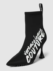 Stiefelette mit Label-Print Modell 'FONDO' von Versace Jeans Couture Schwarz - 37