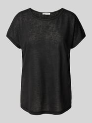 T-Shirt mit geripptem Rundhalsausschnitt von Christian Berg Woman - 5