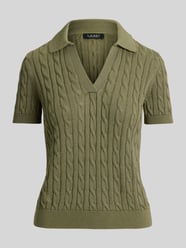 Koszulka polo o kroju regular fit z tkanego materiału – mieszanka bawełny od Lauren Ralph Lauren - 5