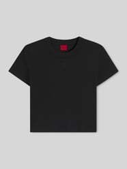 t-shirt o kroju slim fit z mieszanki bawełny model 'DELANOR' od HUGO - 19