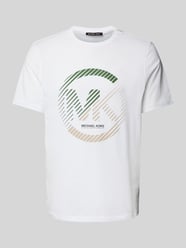 T-shirt met labelprint, model 'VICTORY' van Michael Kors - 22