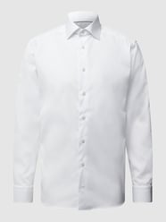 Koszula biznesowa o kroju slim fit z popeliny  od Eton Biały - 12