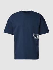 T-Shirt mit Label-Print Modell 'LAKAM' von Jack & Jones Premium Blau - 39
