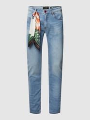 Jeans mit Allover-Muster innen Modell 'HARRIS' von Mason's Blau - 18