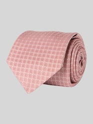 Seidenkrawatte mit feinem Strukturmuster von Gierremilano Pink - 2