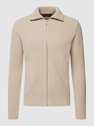 Strickjacke mit Stehkragen von Marc O'Polo Beige - 44