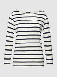 Longsleeve mit 3/4-Arm und Streifenmuster von More & More Weiß - 13