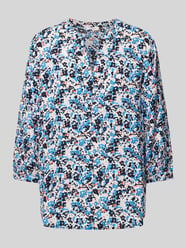 Blusenshirt aus Viskose mit Tunikakragen von s.Oliver RED LABEL Blau - 40