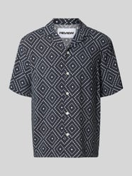 modern fit vrijetijdsoverhemd van viscosemix met reverskraag van REVIEW - 24