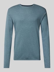 Regular Fit Strickpullover aus reiner Baumwolle mit Rundhalsausschnitt von Christian Berg Men Türkis - 12