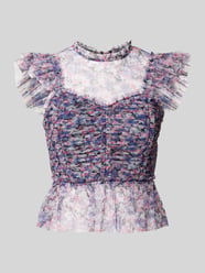 Top bluzkowy o kroju slim fit z marszczonymi detalami od Lipsy - 18