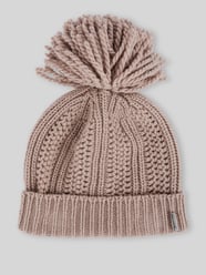 Mütze aus Wolle Kaschmir mit Label-Detail von Marc Cain Beige - 15