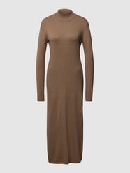 Strickkleid mit Stehkragen von comma Grün - 25