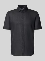 Slim Fit Freizeithemd aus Leinen-Mix von Jake*s - 13