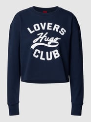 Sweatshirt mit Print Modell 'Desendra' von HUGO Blau - 8