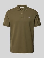 Regular Fit Poloshirt mit Label-Stitching von Gant Grün - 7