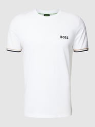 T-Shirt mit Label-Print von BOSS Green Weiß - 22