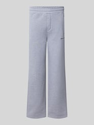 Loose fit sweatpants van katoenmix met labeldetail van PEGADOR - 38