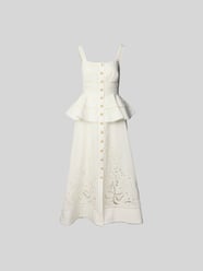 Knielanges Kleid mit Knopfleiste von Self-Portrait - 2