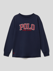 Shirt met lange mouwen en labelstitching van Polo Ralph Lauren Kids Blauw - 28