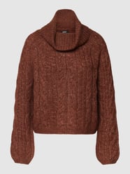 Strickpullover mit Wasserfallkragen von Only Braun - 42