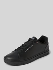 Ledersneaker mit Label-Schriftzug Modell 'COURT THICK CUPSOLE' von Tommy Hilfiger Schwarz - 25